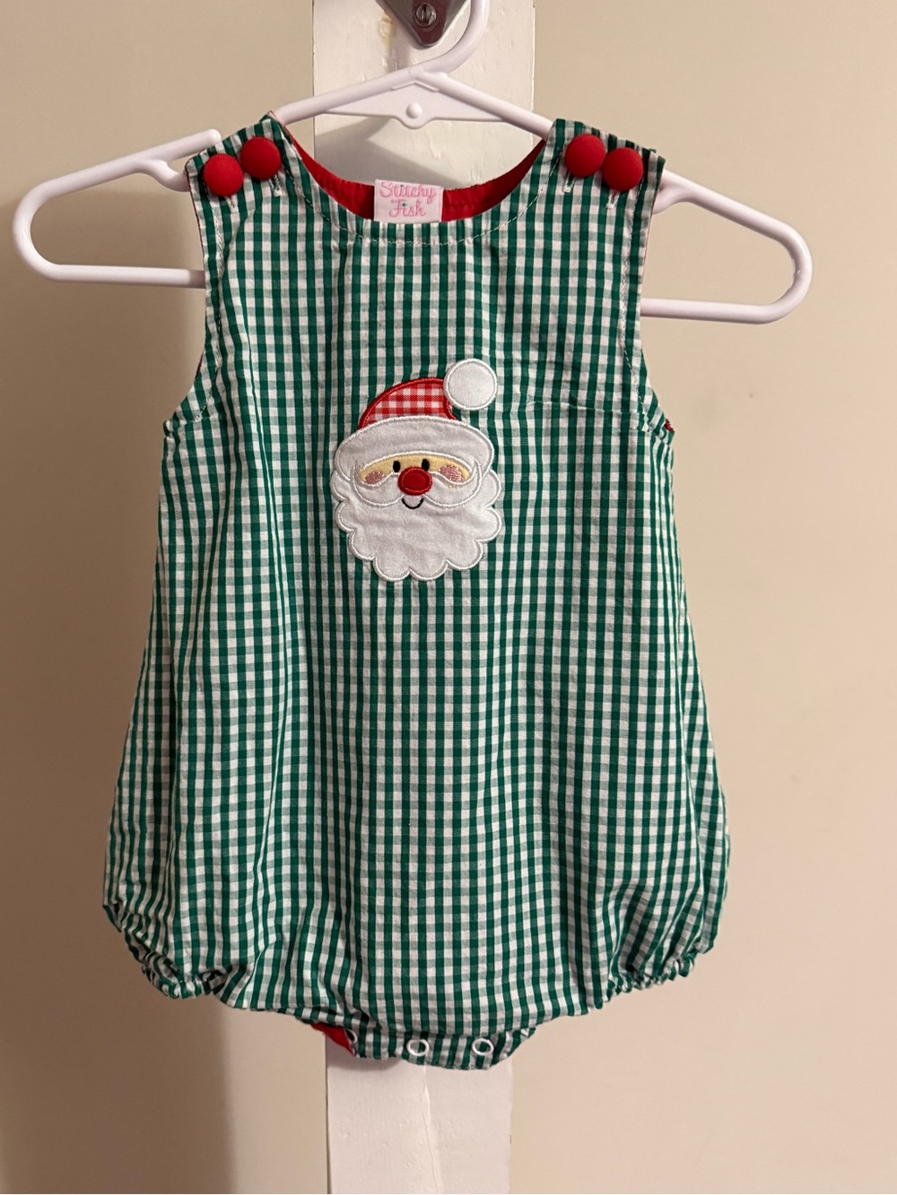Stitchy Fish Santa Bubble Romper
